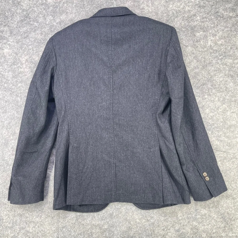 Corneliani CC Collection Blazer Men US 40R EU50 Gray Herringbone Wool Blend Coat